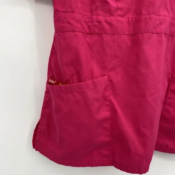 Dickies Womens Classic Fit Short Sleeve Empire Waist Mock Wrap Scrub Top Medium - Picture 3 of 9